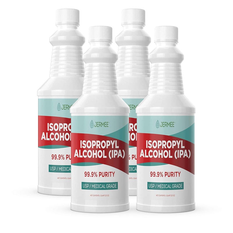 JERMEE Isopropyl Alcohol (IPA) 99.9% Purity - USP/Medical Grade - Concentrated Rubbing Alcohol, Made in The USA - 128 oz - Image 1
